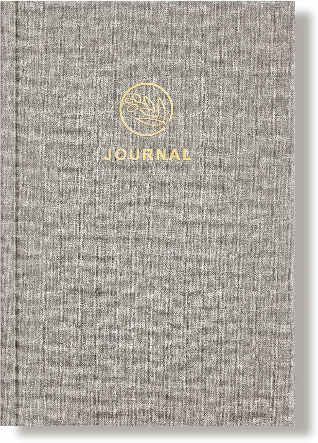 Luxury A5 Lined Journal for Note Taking & Diary - Elegant Grey Leather