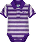 Creative Knitwear College Baby Striped Polo Bodysuit - Team Logo air