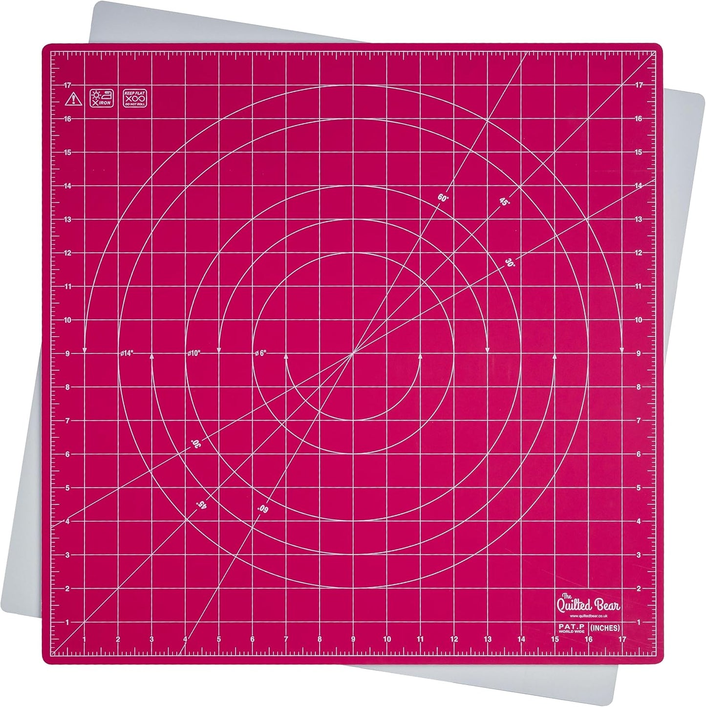 Rotating Cutting Mat 18in x 18in for Quilting & Sewing Needs
