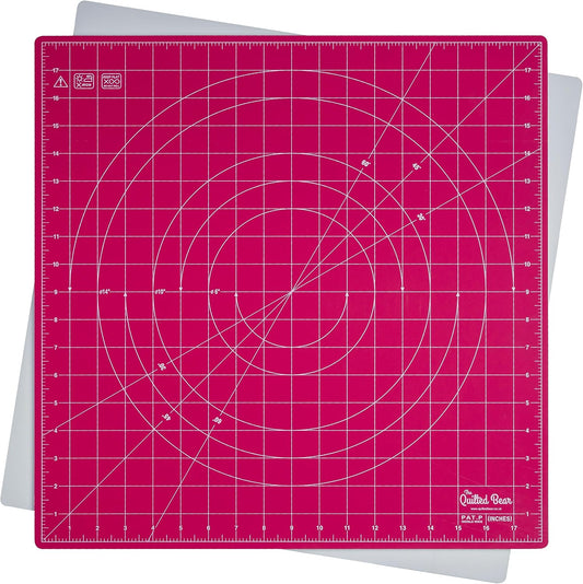 Rotating Cutting Mat 18in x 18in for Quilting & Sewing Needs