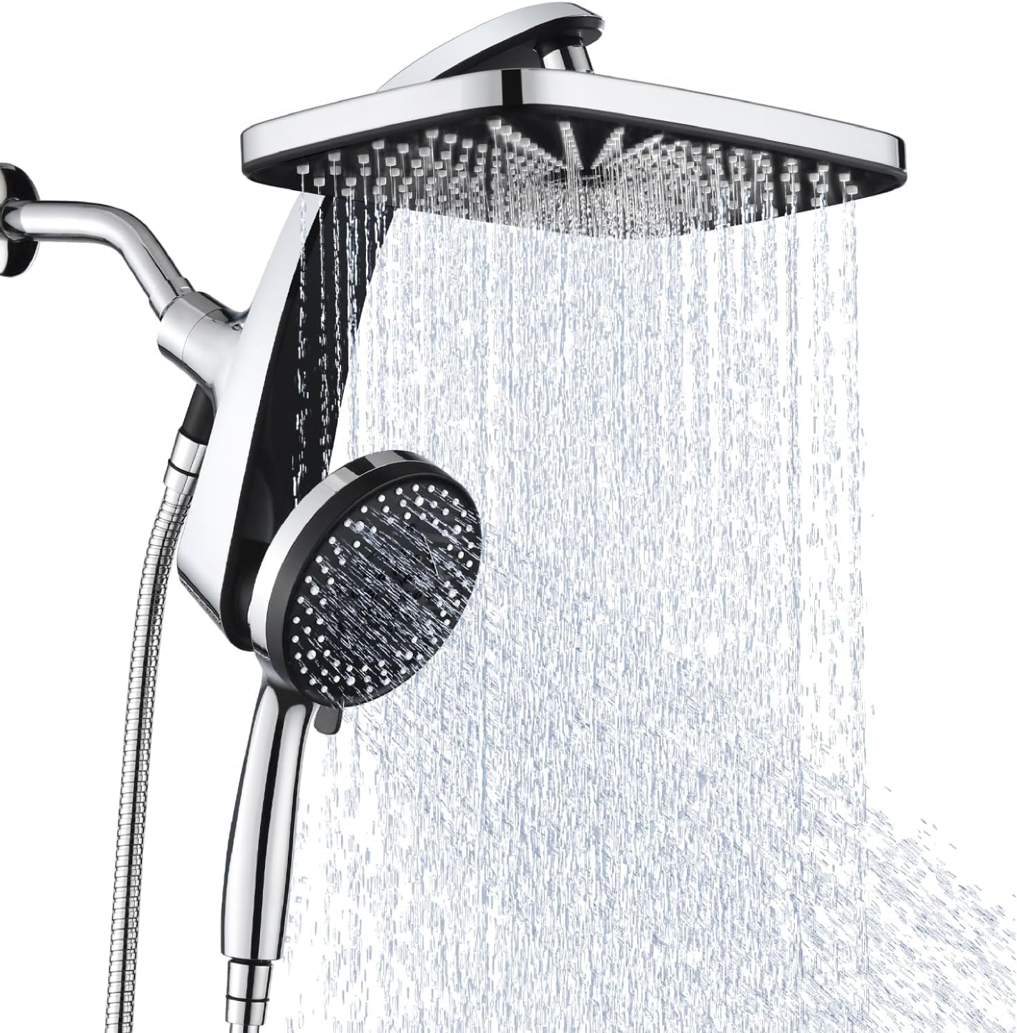 High Pressure Rain Shower Head with Handheld Spray Combo