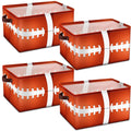 Sports Ball Storage Basket Bin 4-Pack - Collapsible Football Bins