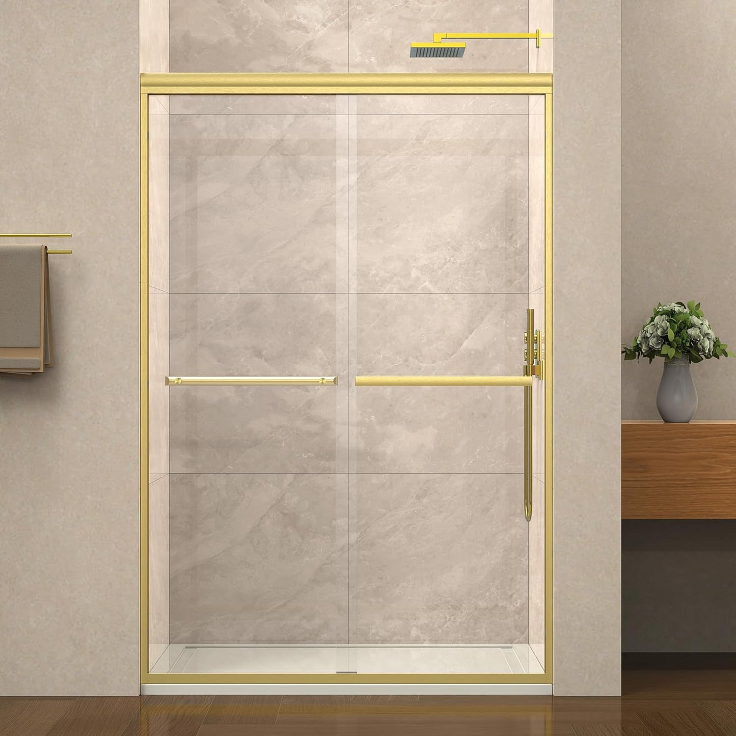 44-48 in W x 72 in H Semi-Frameless Sliding Shower Door