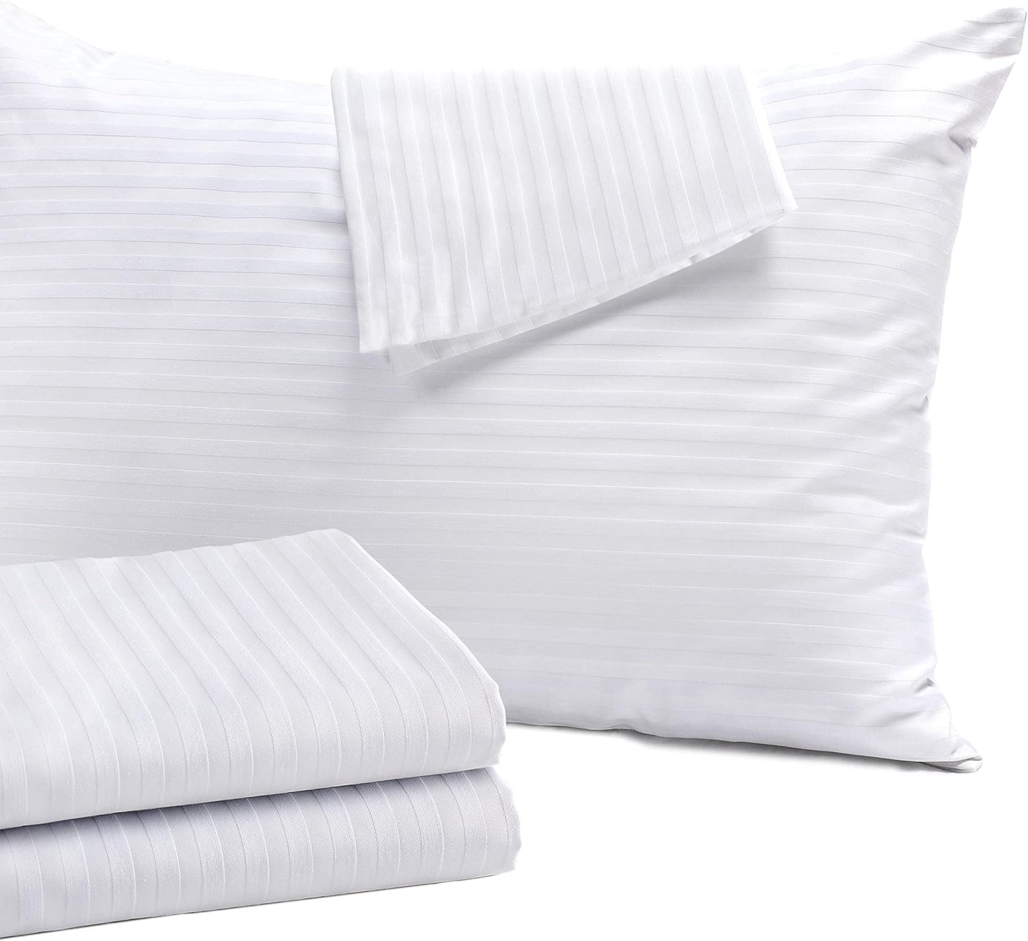 Set of 12 Queen Size Pillow Protectors with Zipper Closure
