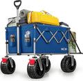 Collapsible Wagon with Tailgate - Heavy Duty Folding Utility Cart