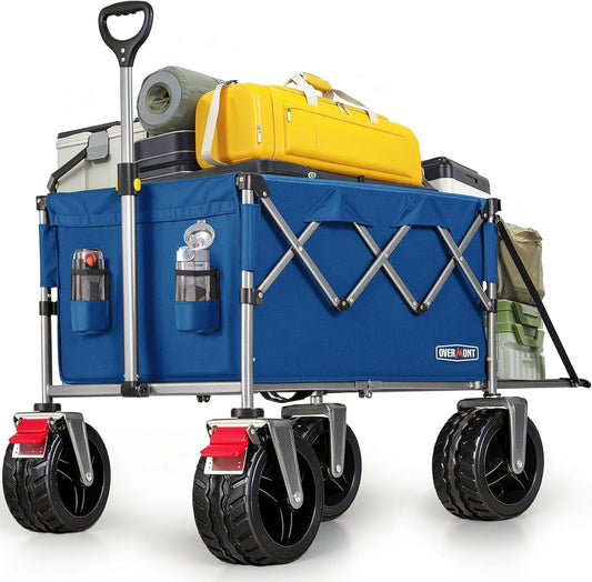 Overmont Collapsible Wagon with Tailgate for All Your Needs