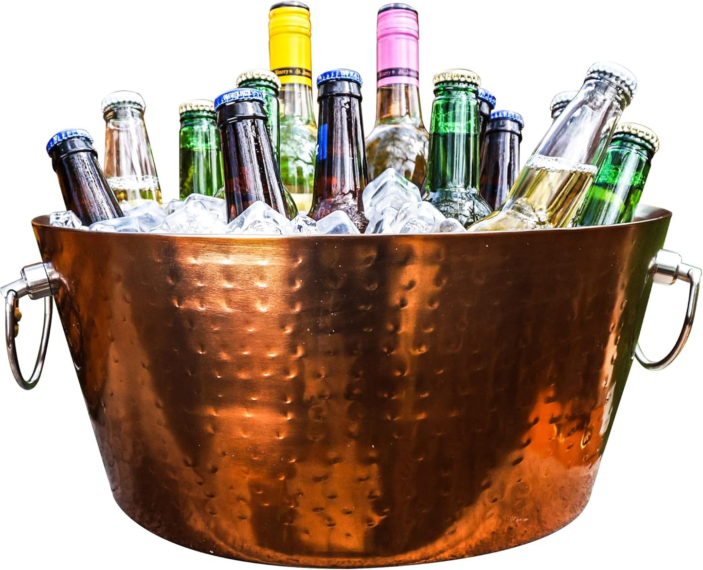 Insulated Rose Copper Double Walled Ice Bucket for Parties