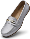 Women's Comfortable Leather Loafers Slip-Ons - Lightweight Driving