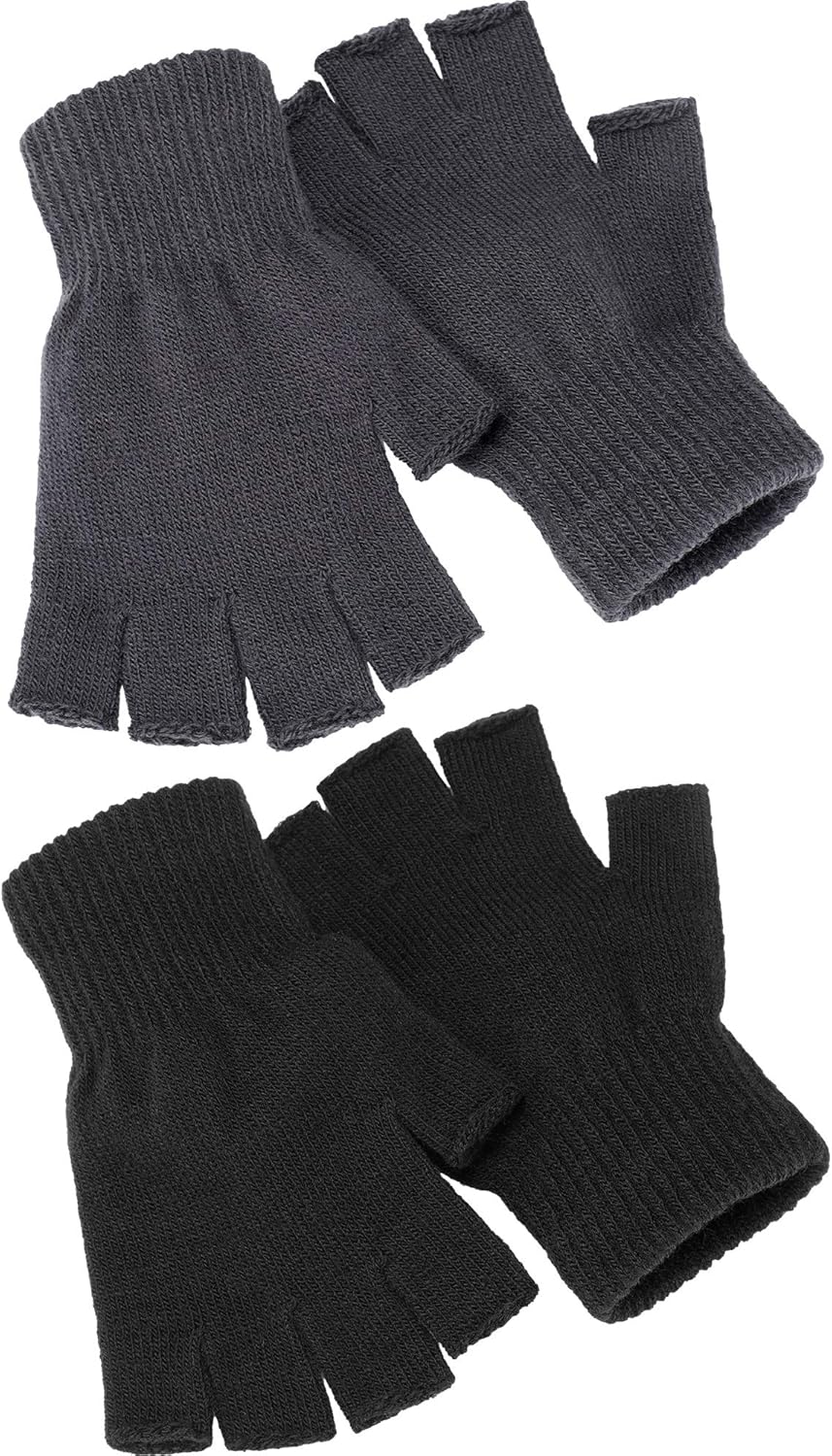 Warm & Cozy Knitted Fingerless Gloves by SATINIOR