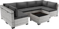 7-Piece Patio Furniture Set Outdoor Sectional - Thick Cushions