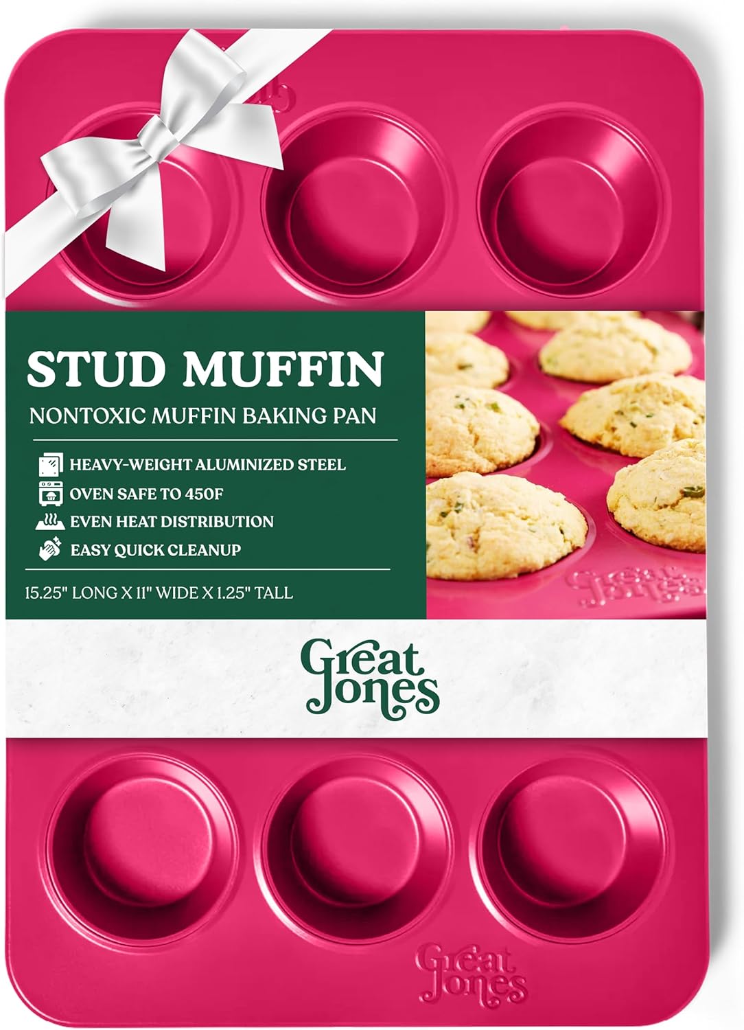 Stud Muffin Nonstick 12-Cup Muffin Pan for Perfect Baking