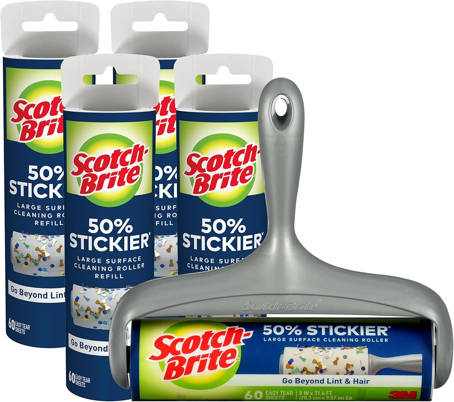 Scotch-Brite Large Surface Lint Roller for Pet Hair and Debris