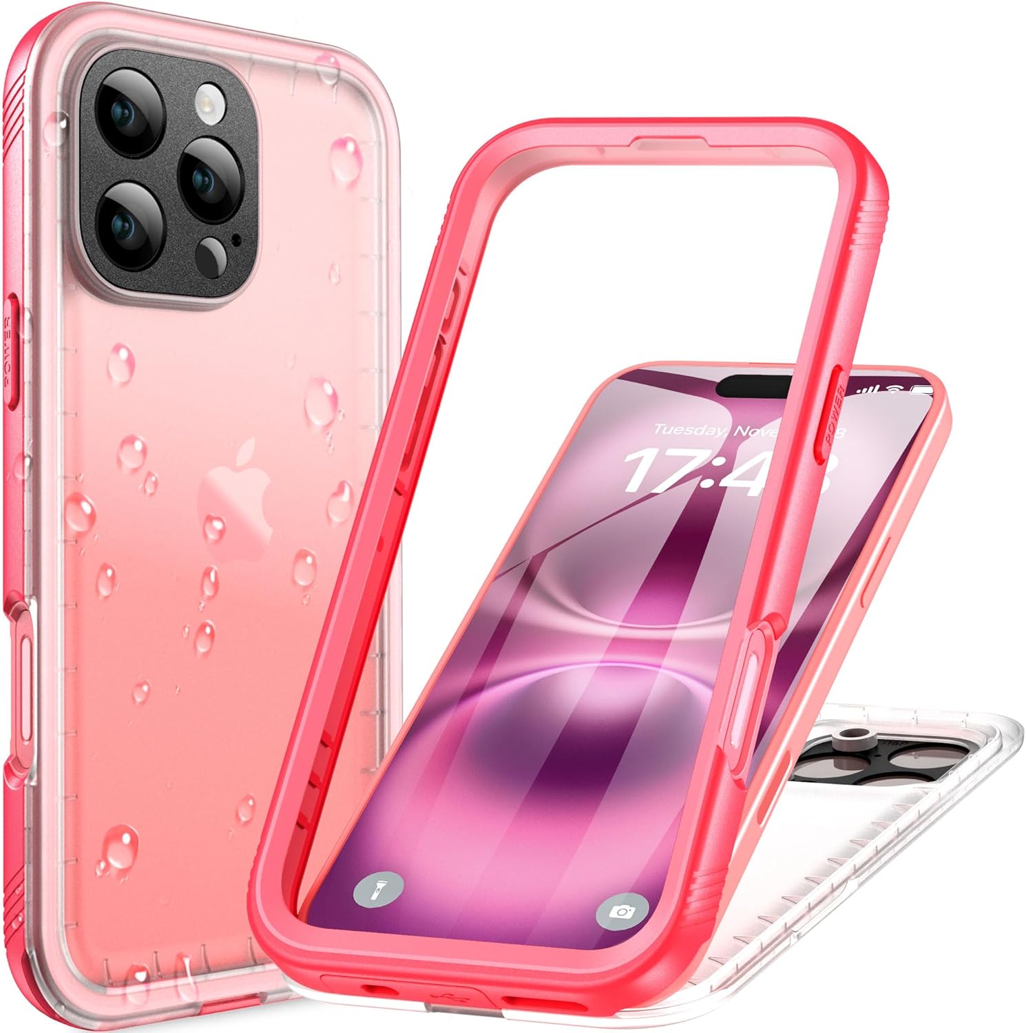 Cozycase Waterproof Case for iPhone 16 Pro Max - Heavy Duty Protection
