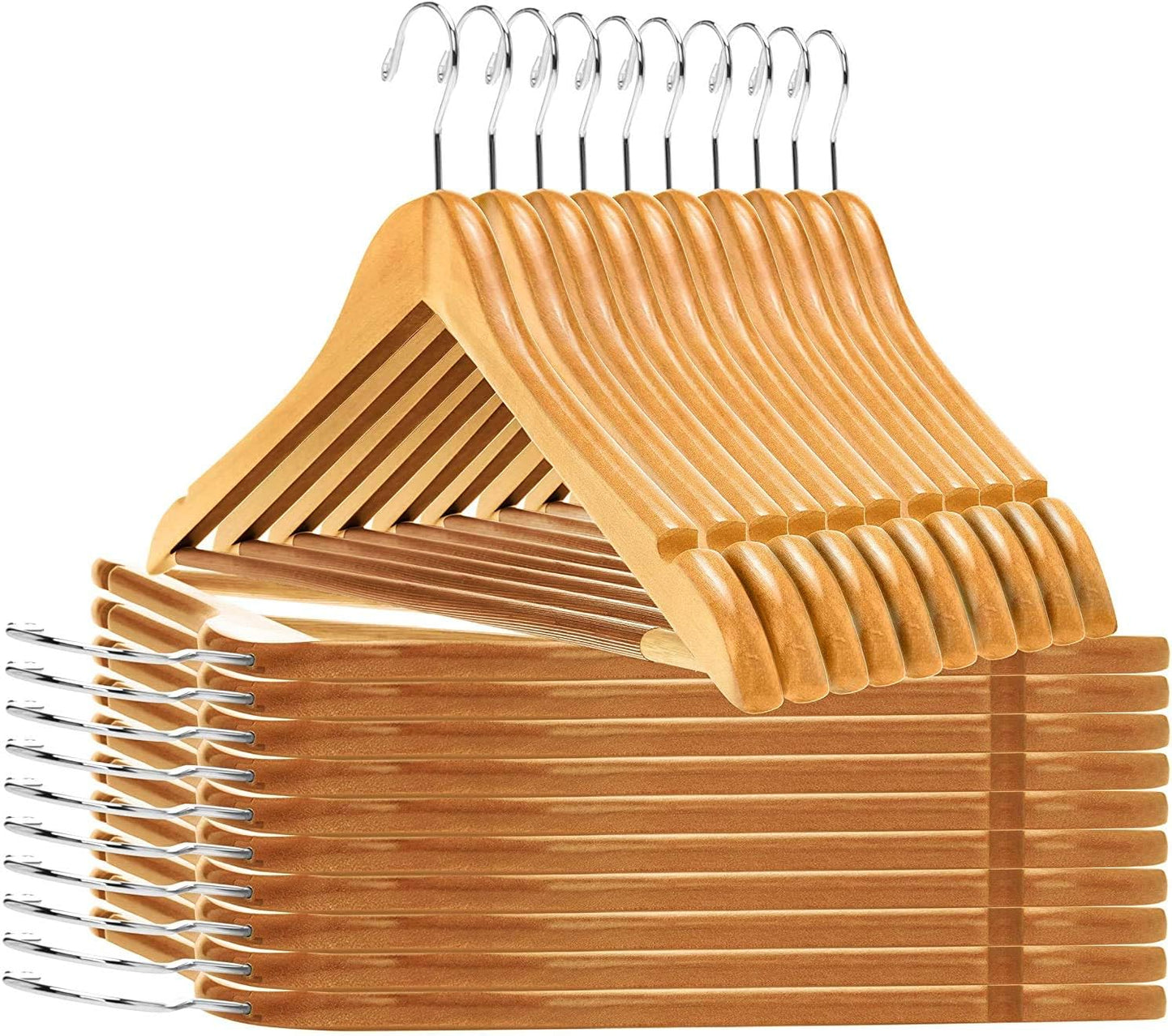 Quality Wooden Hangers - Stylish and Durable 30-Pack Set