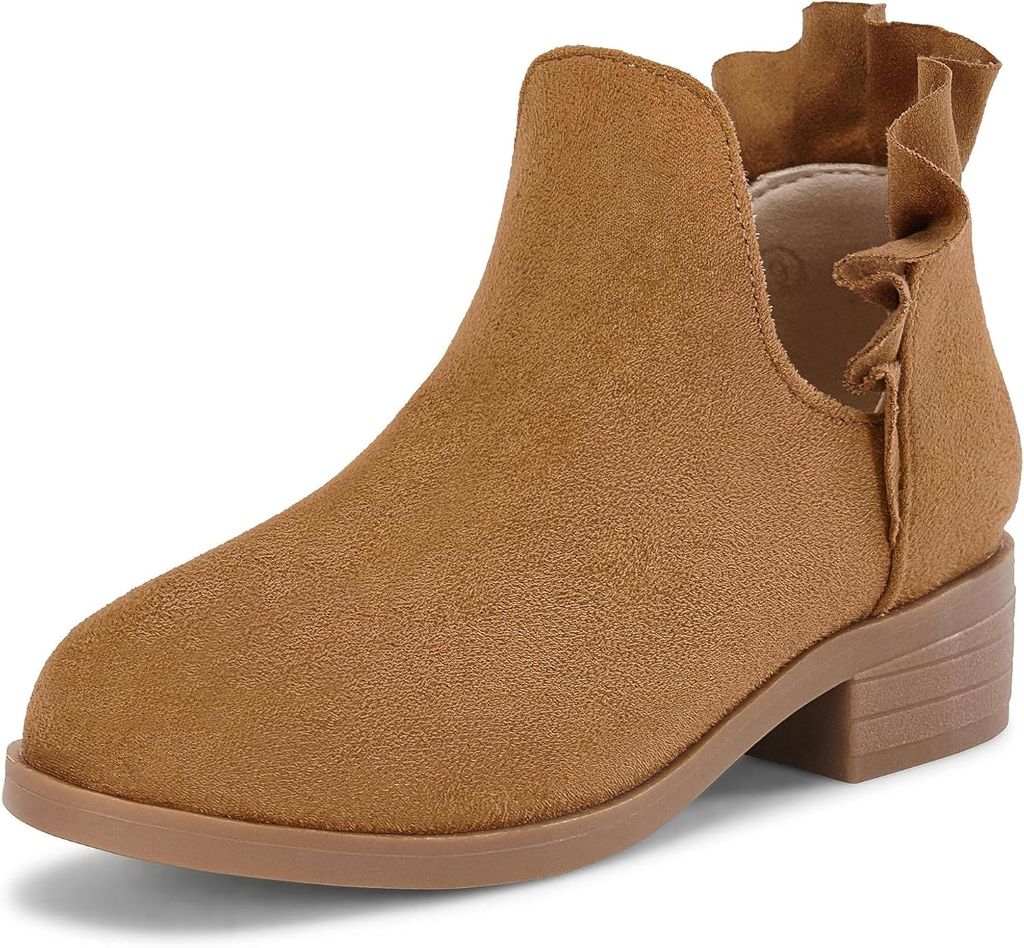 FISACE Girls Ruffled Ankle Boots for Stylish Everyday Wear