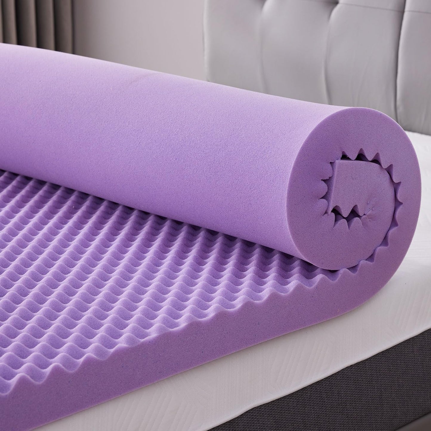 Egg Crate Memory Foam Mattress Topper for Twin Size Comfort