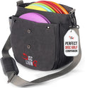 Disc Golf Bag Waxed Canvas - Holds Up to 10 Discs, Belt Loop
