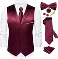 Elegant Dubulle Men's Satin Vest and Tie Set for Special Occasions