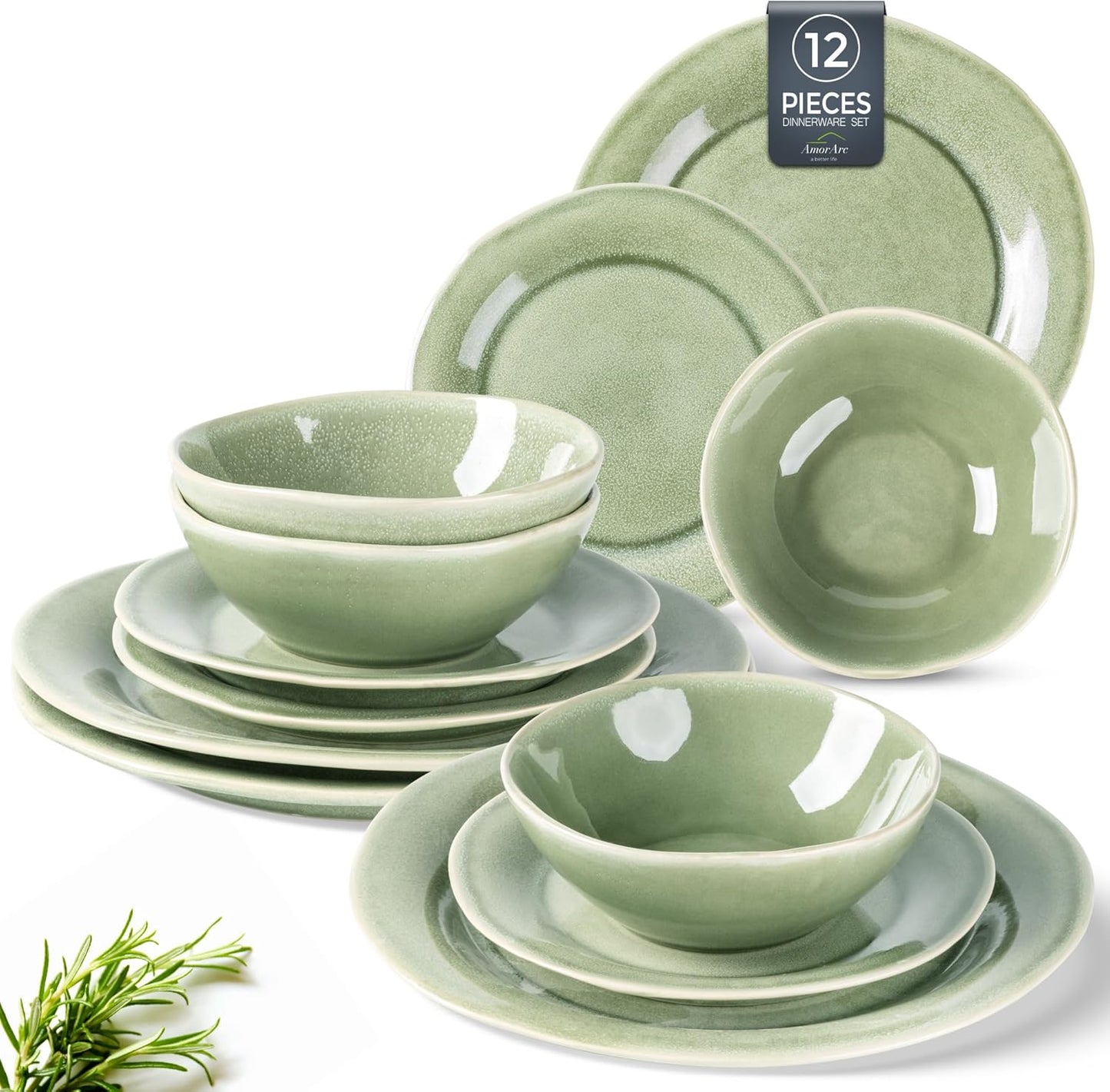AmorArc Ceramic Dinnerware Sets for Stylish Dining Experience