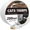 Cat 6 Outdoor Ethernet Cable 200 ft - 10Gbps Direct Burial