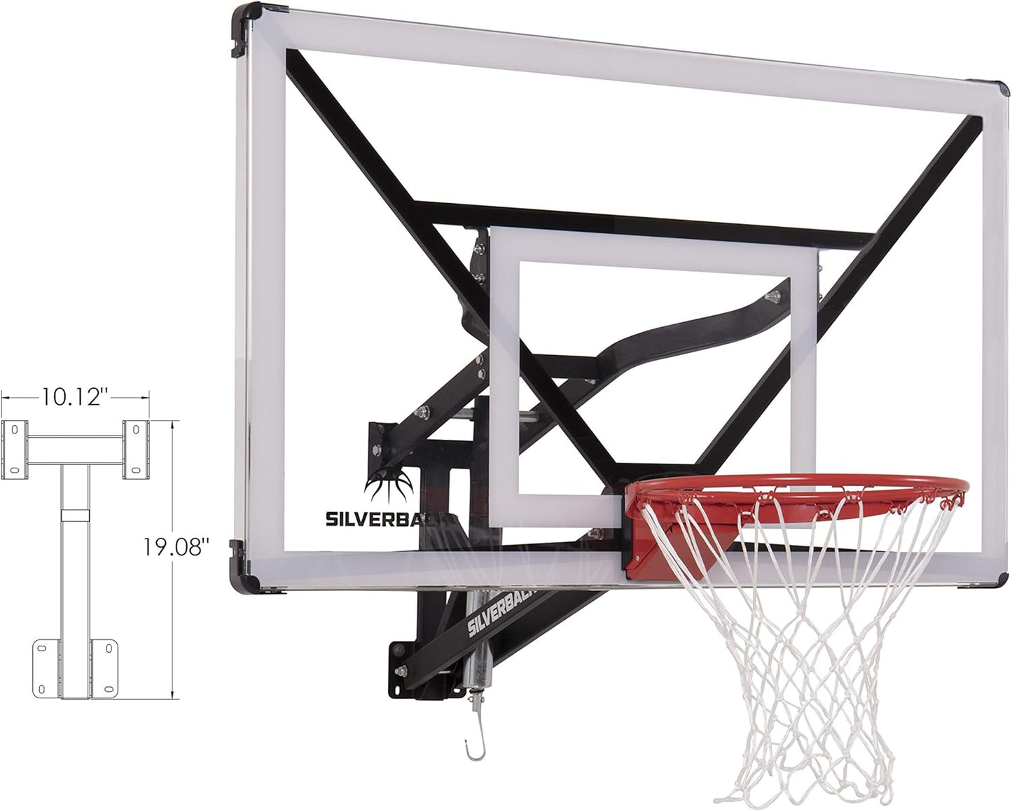 Silverback NXT 54 Wall Mounted Adjustable-Height Basketball Hoop