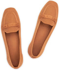 Loafer Flats for Women Square Toe Knit Slip On - Comfortable Office