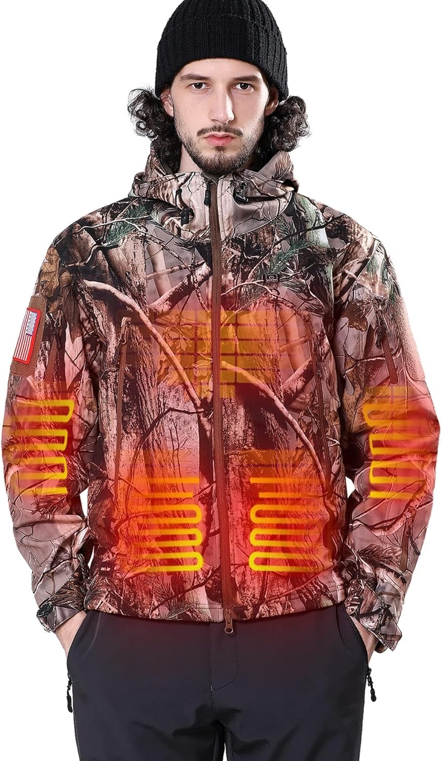 DEWBU Heated Jacket for Men with 12V Battery Pack for Winter