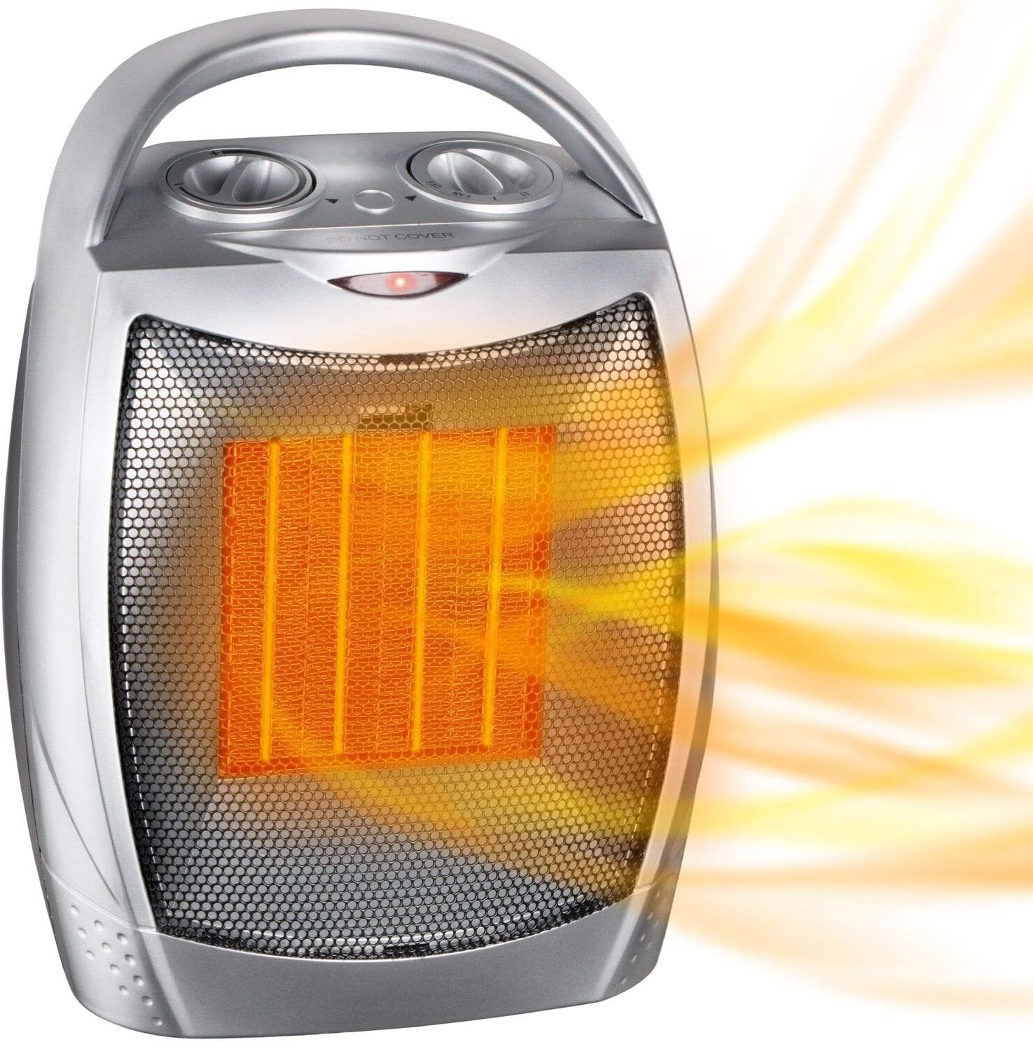 Quiet 1500W Ceramic Heater | Heat 200 sq ft