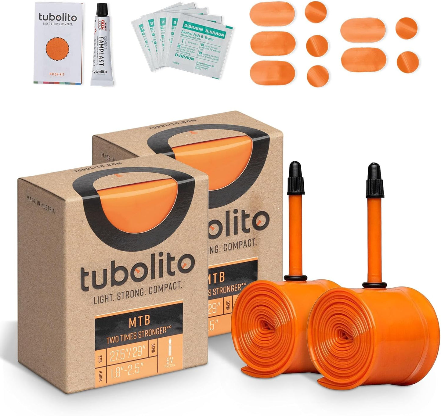 Tubo-MTB 26in and 27.5in/29in Tubes with 42mm Presta Valve
