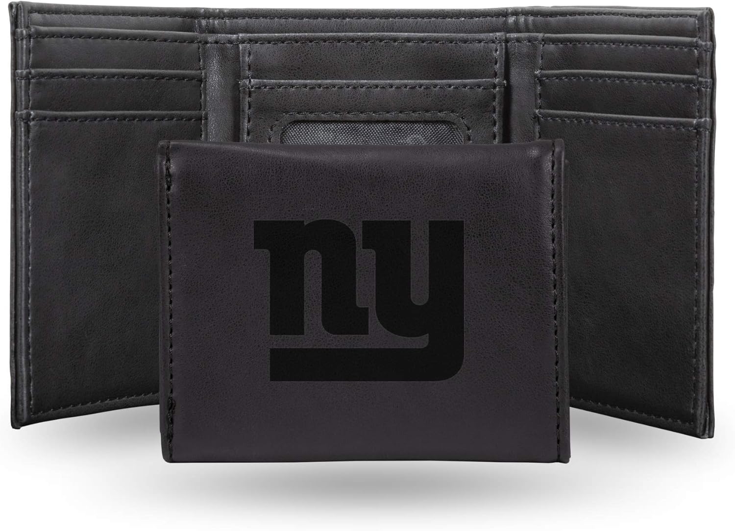 Durable Tri-Fold Black Wallet with NFL Team Logo Design