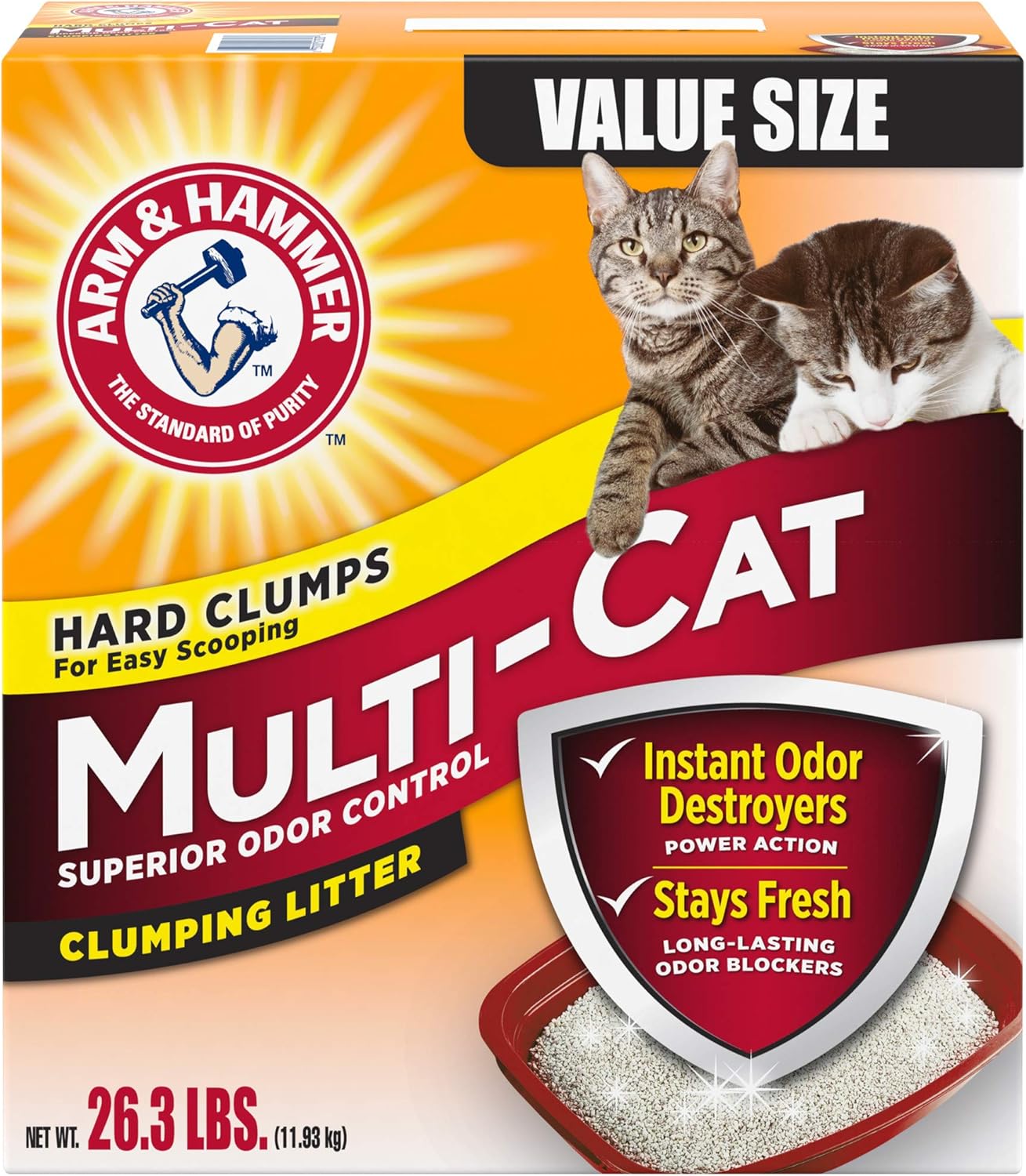 Arm & Hammer MultiCat Clumping Litter for Odor Control