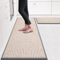 Kitchen Rugs and Mats Set of 2 Gray - Non Skid Washable Runner Rugs