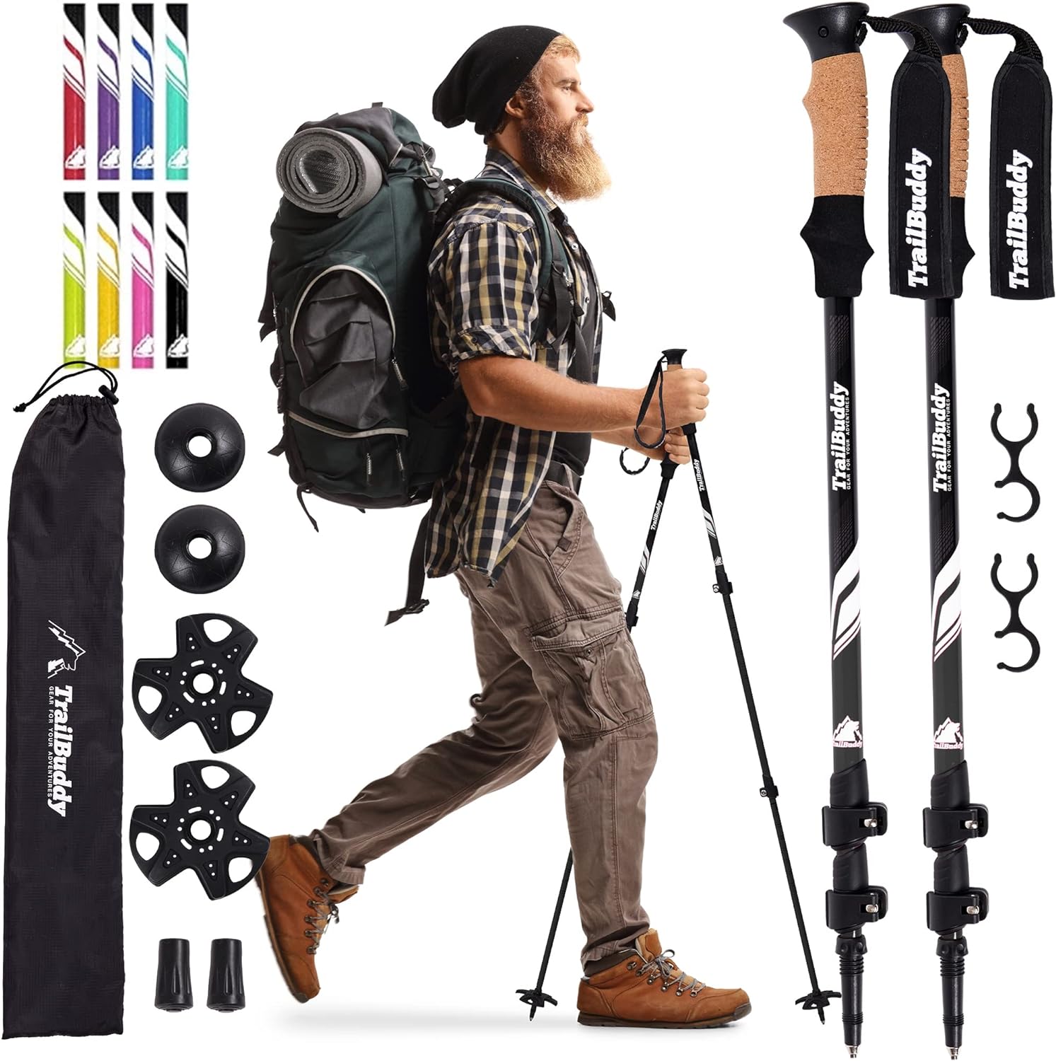 TrailBuddy Trekking Poles - Lightweight & Durable