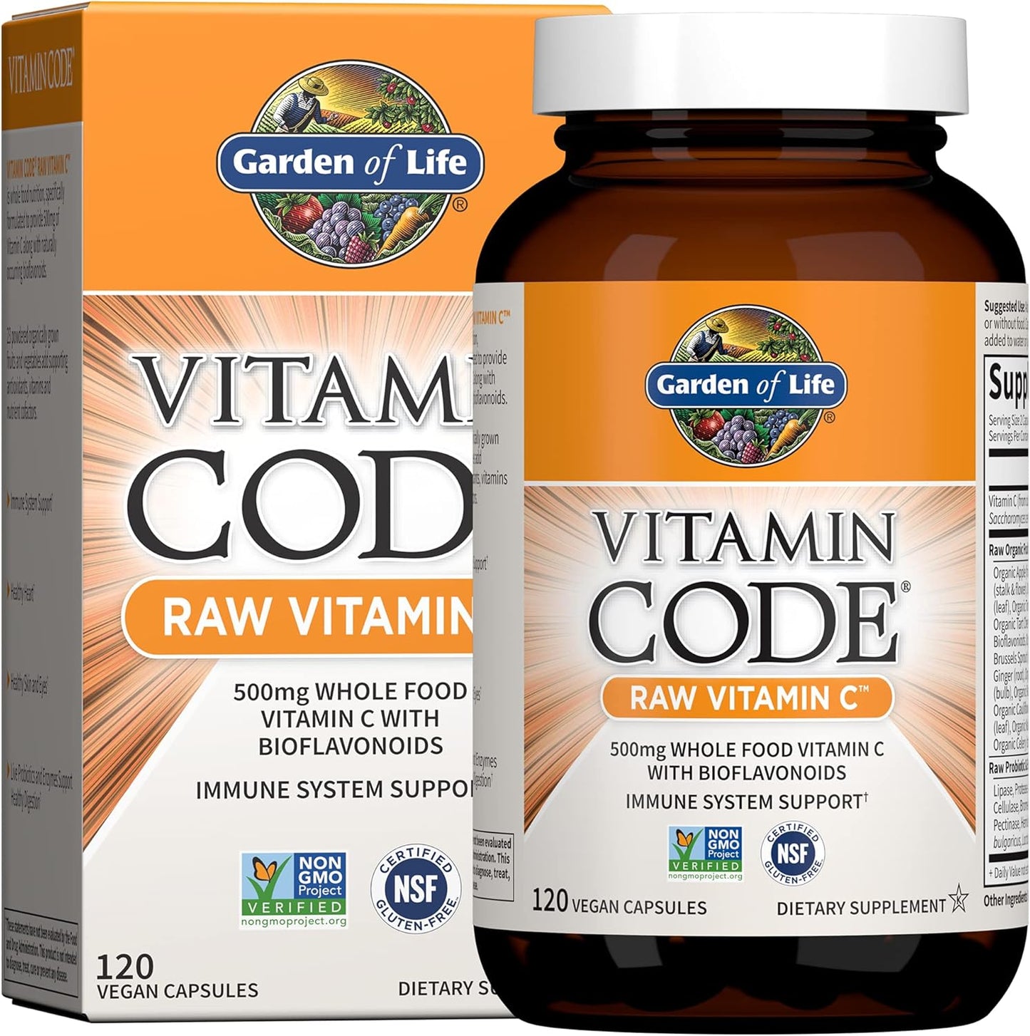 Garden of Life Vitamin Code Raw Vitamin C for Immune Health
