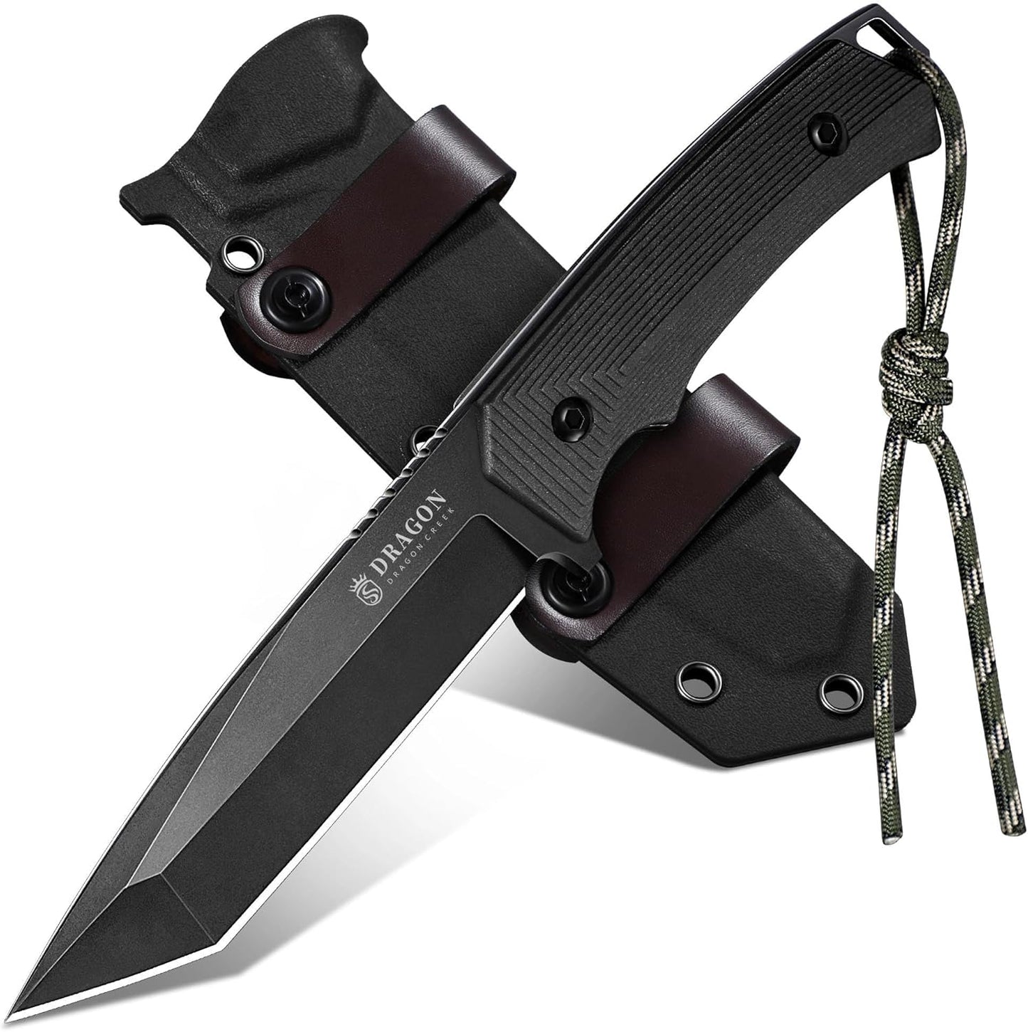 Dragon Creek Fixed Blade Knife with Full Tang Handle Design