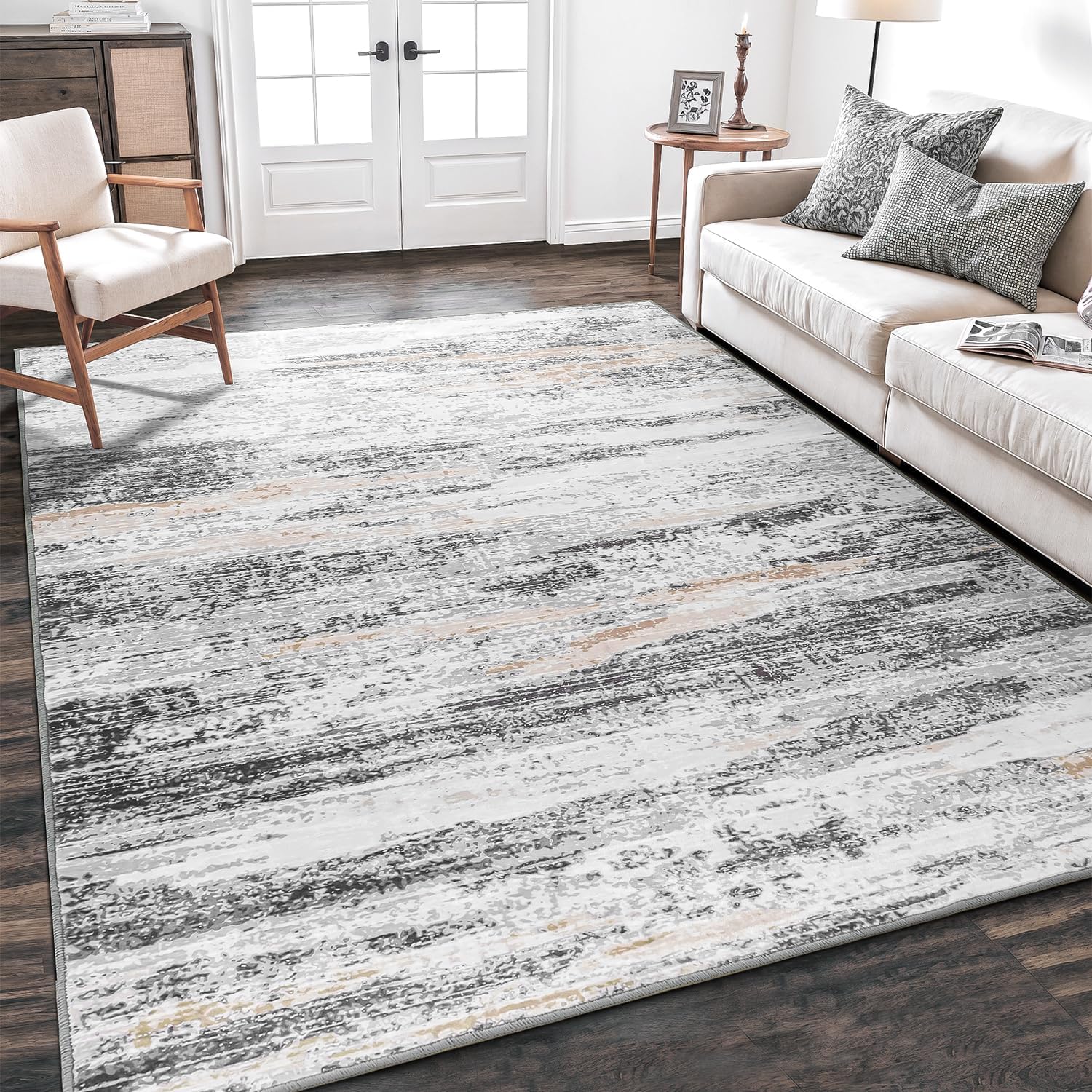 Rugflix 5x7 Area Rugs for Living Room, Soft Low Pile Carpet
