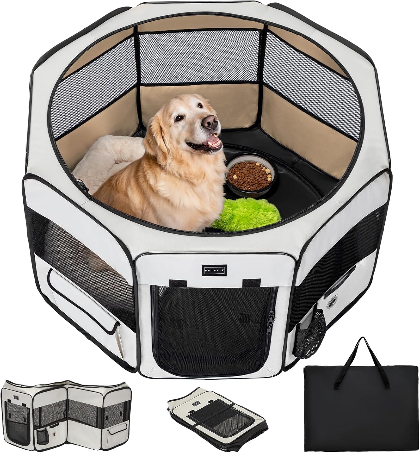 Petsfit 45.5 Dog Playpen for Indoor and Outdoor Use