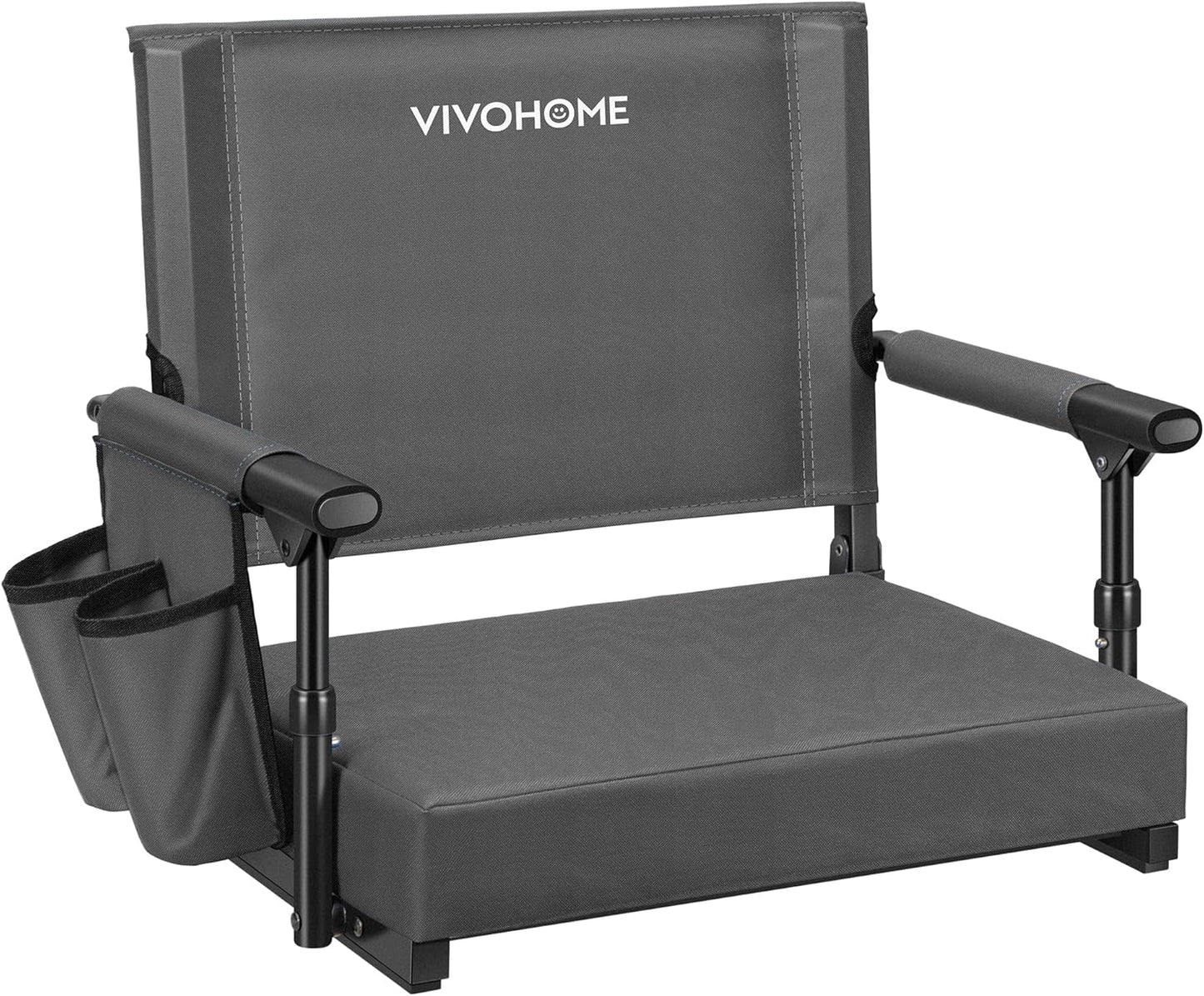 VIVOHOME Portable Stadium Seat with Back Support and Cushion