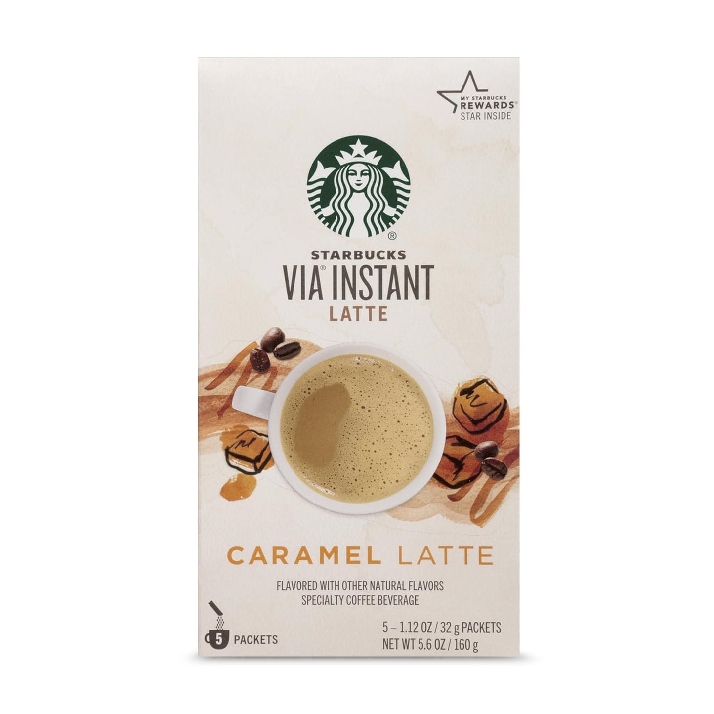 Starbucks VIA Instant Caramel Latte - 5 Packets