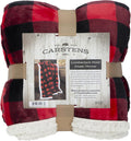 Ultra Premium Super Soft Plush Sherpa Throw Blanket 54 x 68 - Red