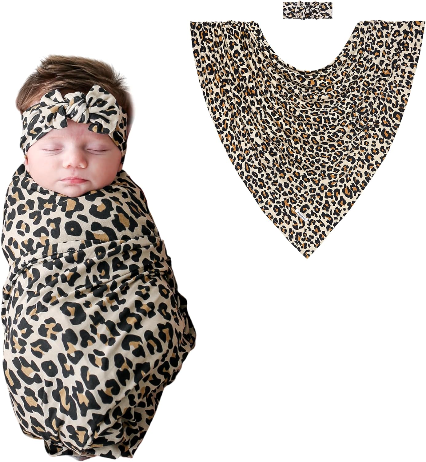 Posh Peanut Swaddle Blanket & Headband Set for Newborn Girls