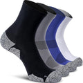 Compression Athletic Quarter Socks Cushioned (4-Pair) - 16-23 mmHg