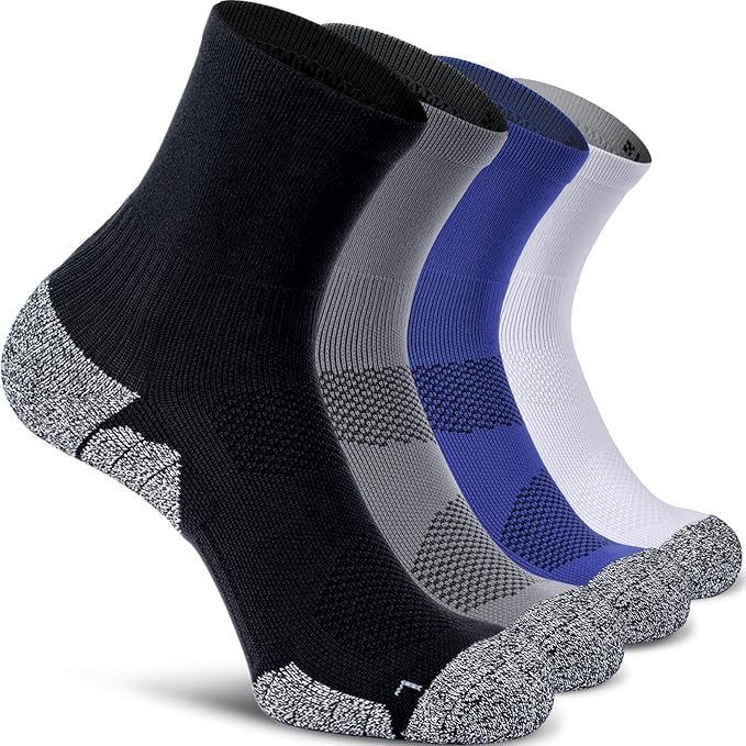 CWVLC Compression Athletic Quarter Socks Cushioned for All Ages