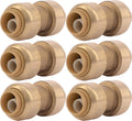 SharkBite 3/8 in Coupling Pack of 6 - Quick Push-to-Connect Repair