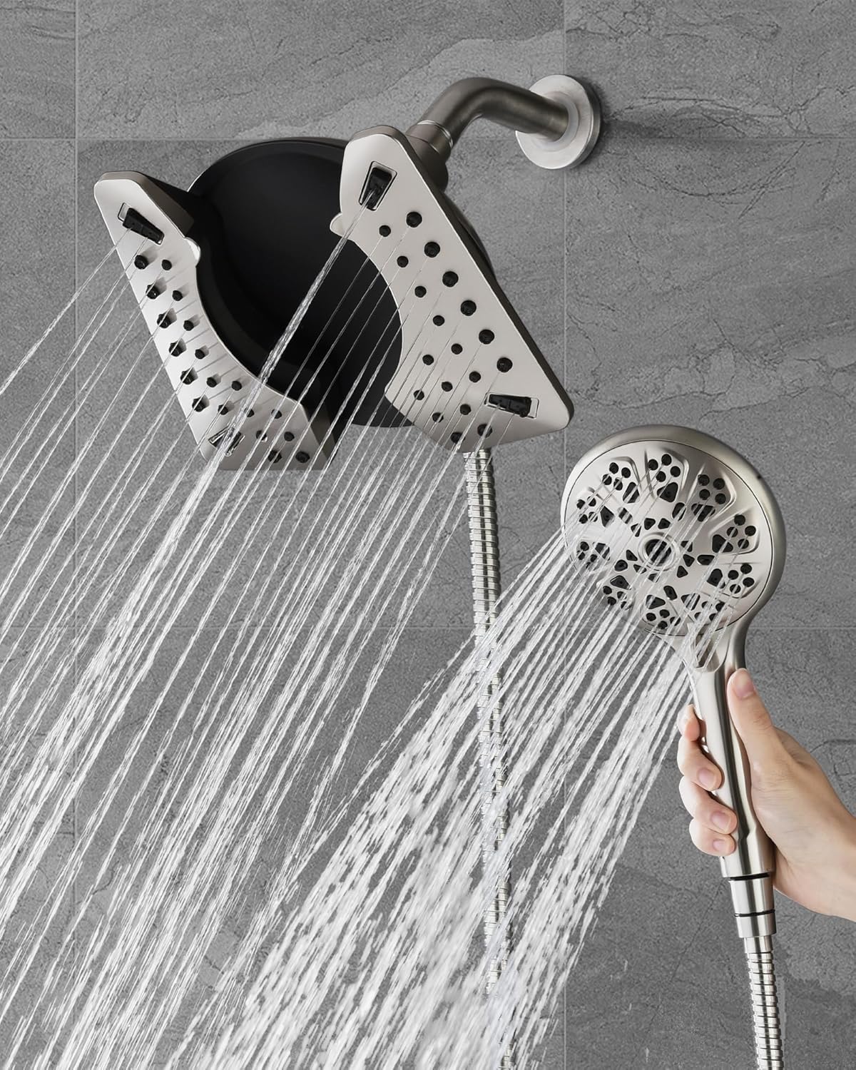 2.5GPM Shower Heads with Handheld Spray Combo for Relaxation