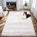Area Rug 4x6 Geometric Rug - Washable Boho Moroccan Rug for Home
