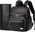 Diaper Bag Backpack Leather Baby Bag - Spacious, Travel-Ready