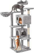 57in Multi-Level Cat Tree for Large Cats - Plush Activity Center