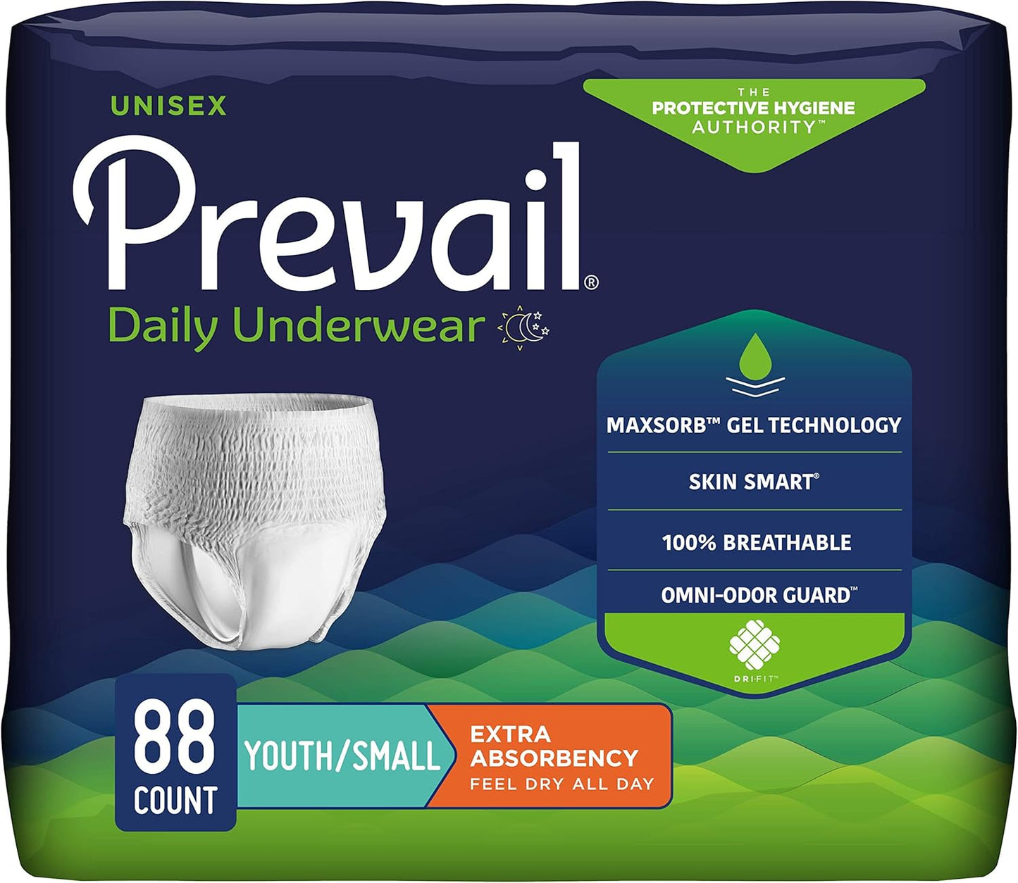 Prevail Daily Protective Underwear - Maximum Absorbency - 88 Count
