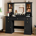 Vanity Desk with Lights and Storage - Farmhouse LED Makeup Vanity